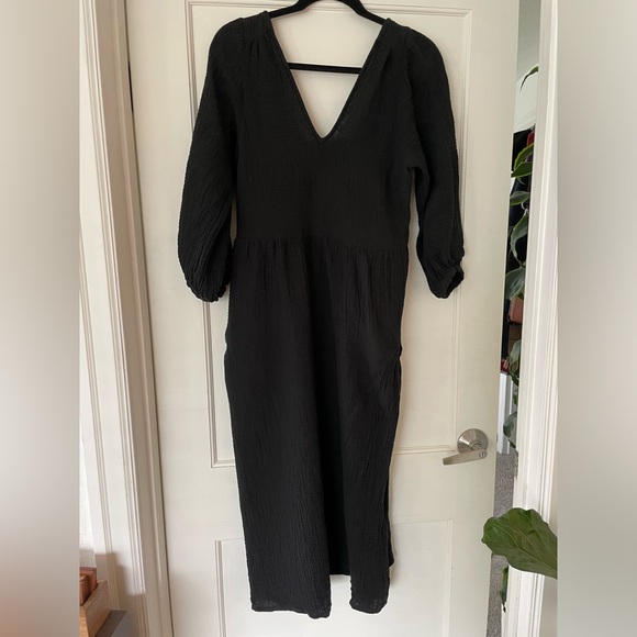 Madewell Lightspun V-neck Midi Dress Size S - Picture 3 of 6
